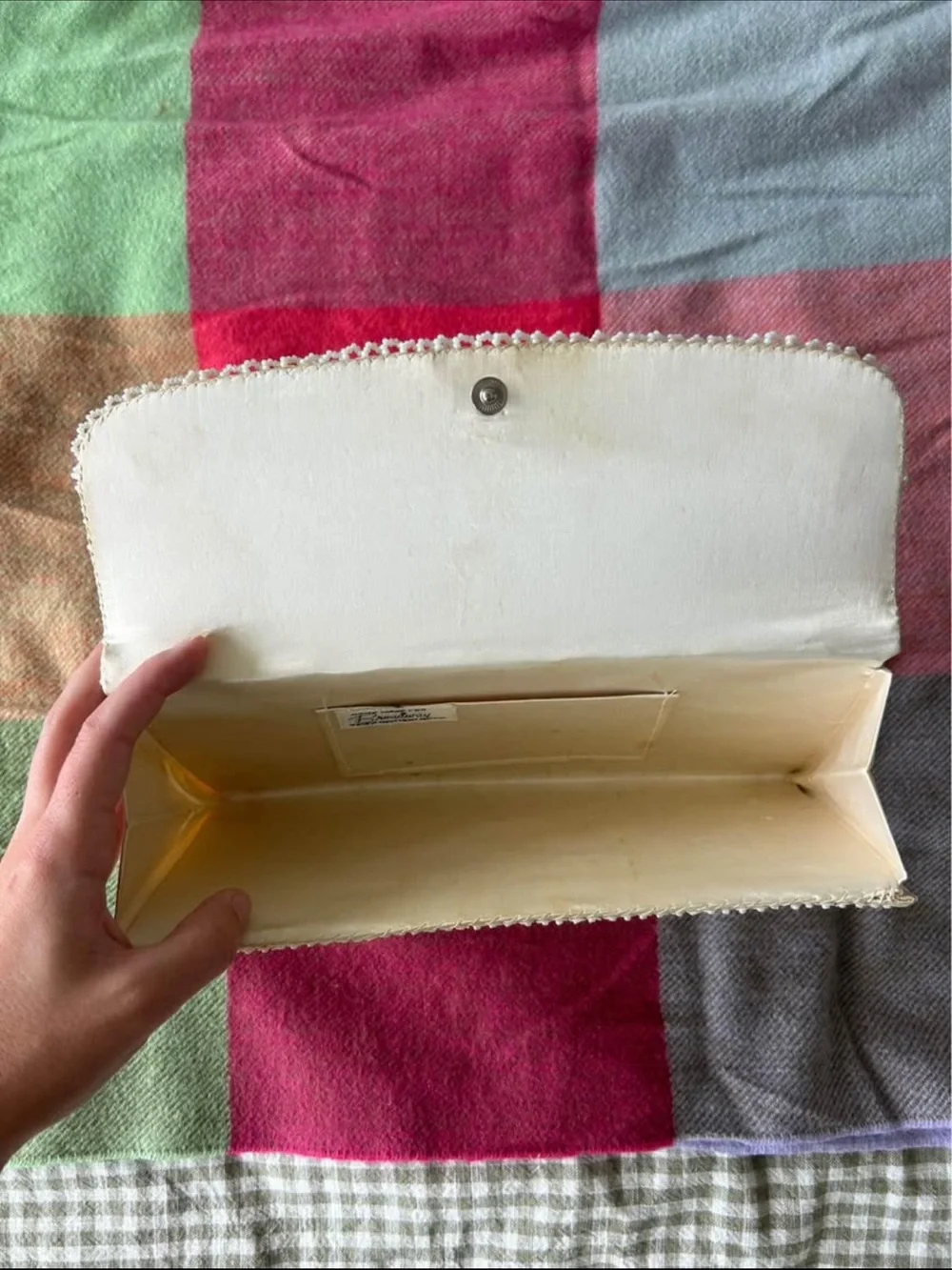 Vintage Beaded Ivory Clutch - Women Accessories