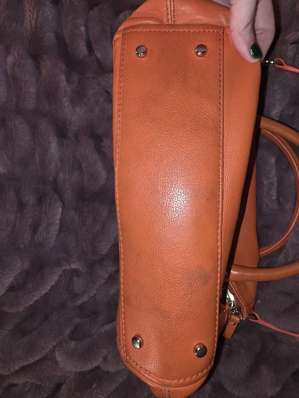 kate spade orange leather shoulder satchel with crossbody strap