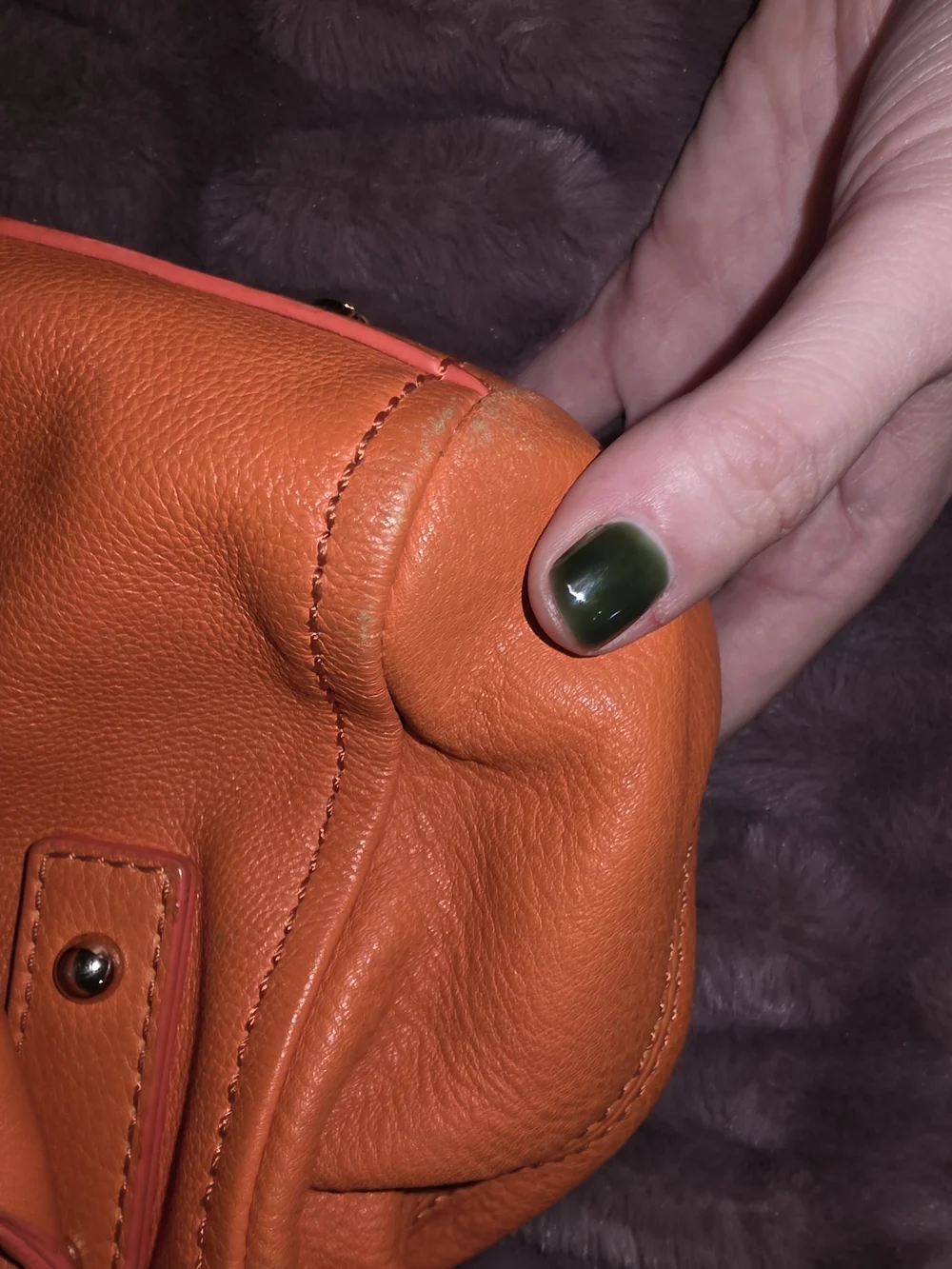 kate spade orange leather shoulder satchel with crossbody strap