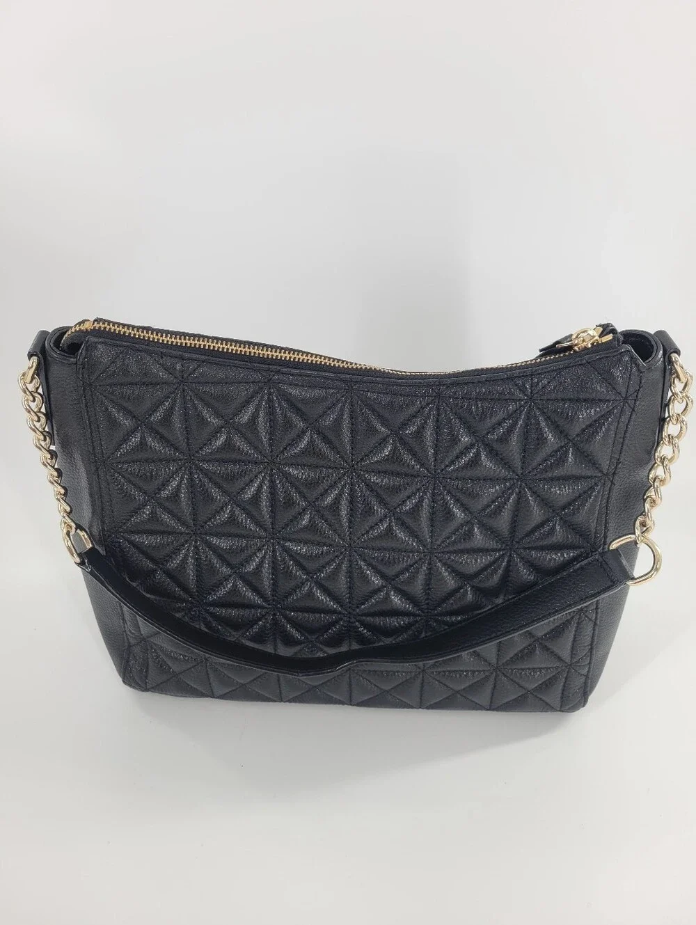 Kate Spade Aurelia Whitaker Place Quilted Black Leather Hobo Bag