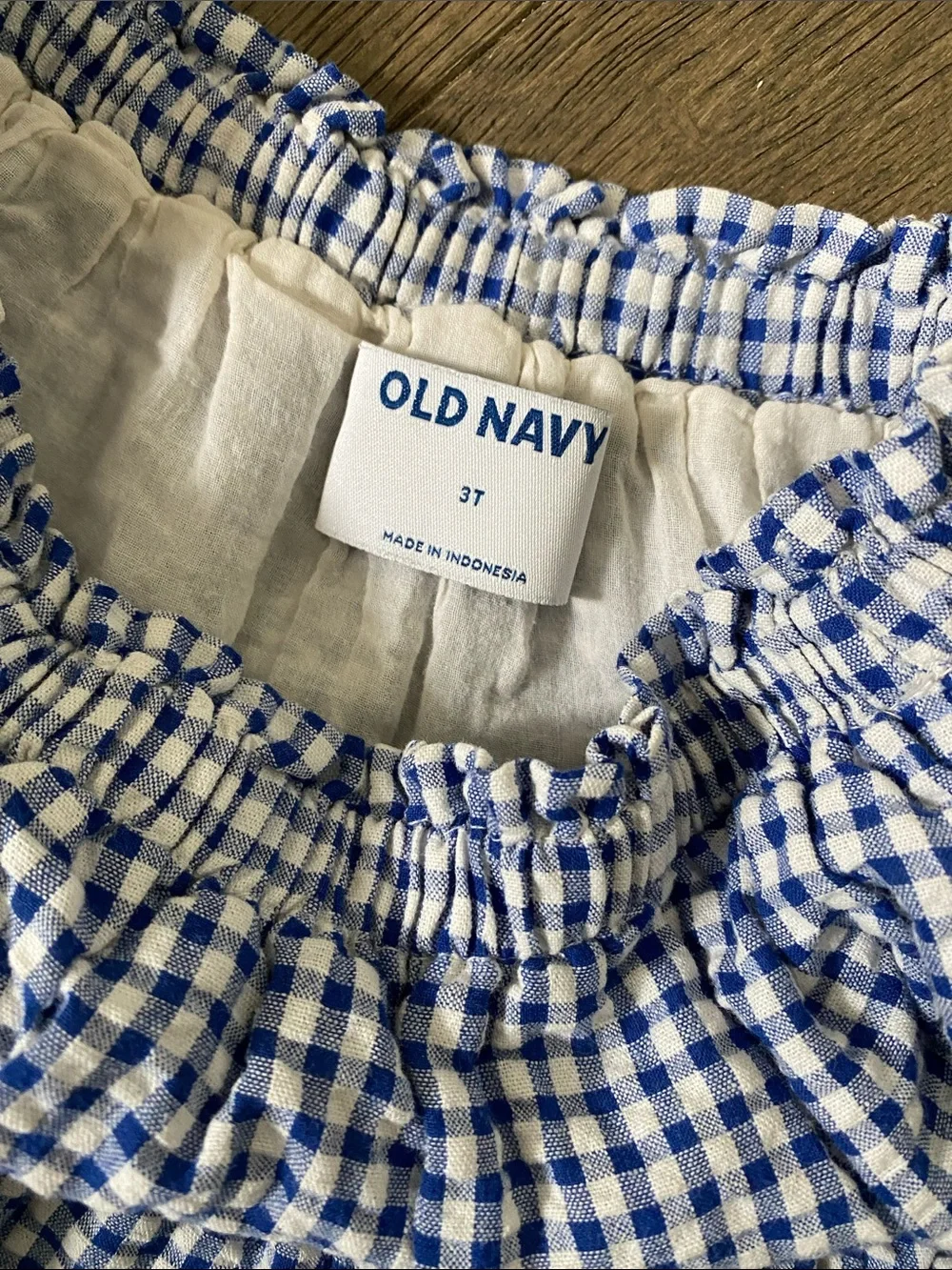 Old Navy Blue Gingham Ruffle Skirt - Women