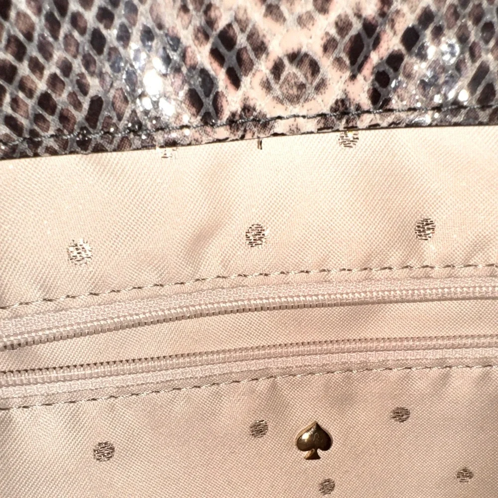 Kate Spade Quilted Maryanne Snakeskin embossed Handbag with dust bag EUC $378