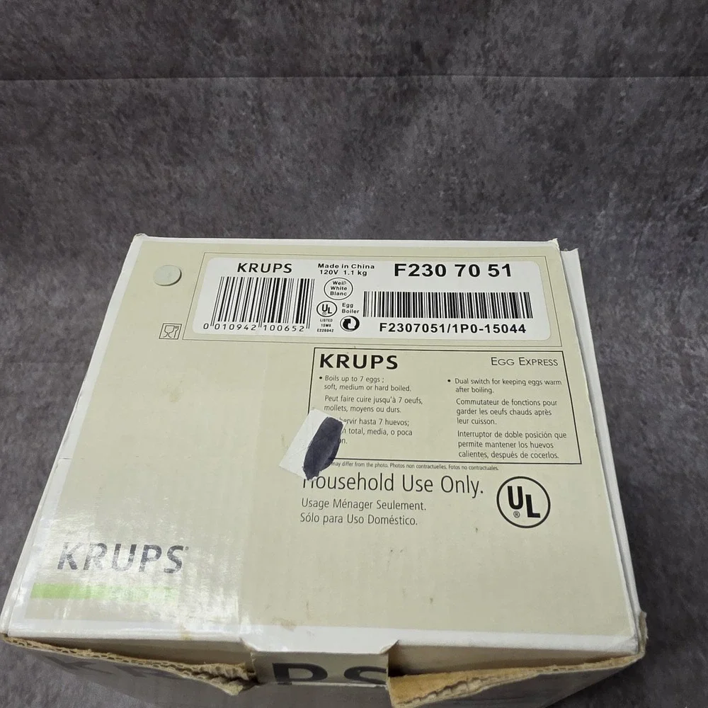 Krups Egg Express F2307051 Cooker Boiler Poacher 7 Eggs With Box & Instructions