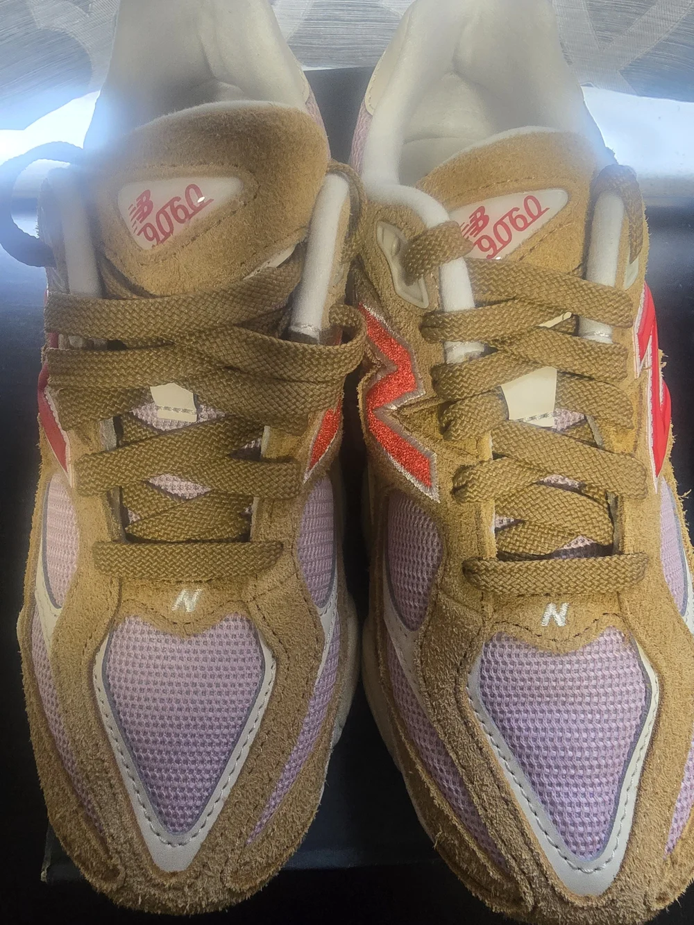 New Balance Kids' Tan & Pink Athletic Sneakers