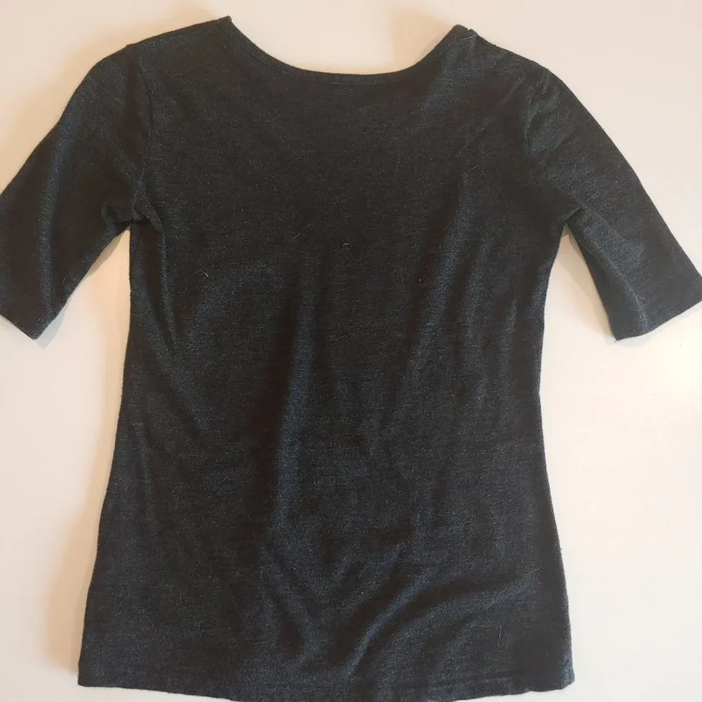 Old Navy | Black Heather Slightly Shaped 01 Short Sleeve Tee Shirt Metallic | M