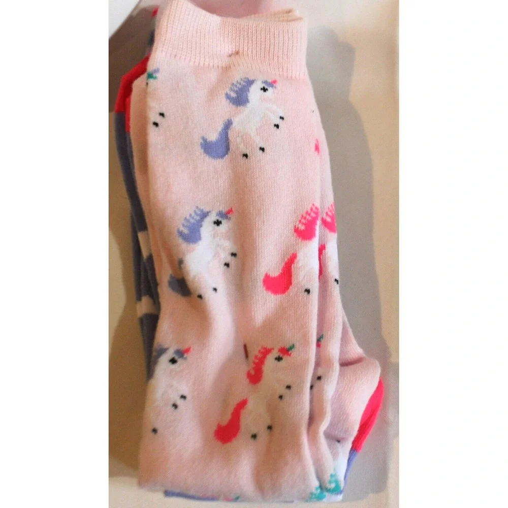 Girls' 2pk Crew unicorn Socks - Cat & Jack size M, One Color