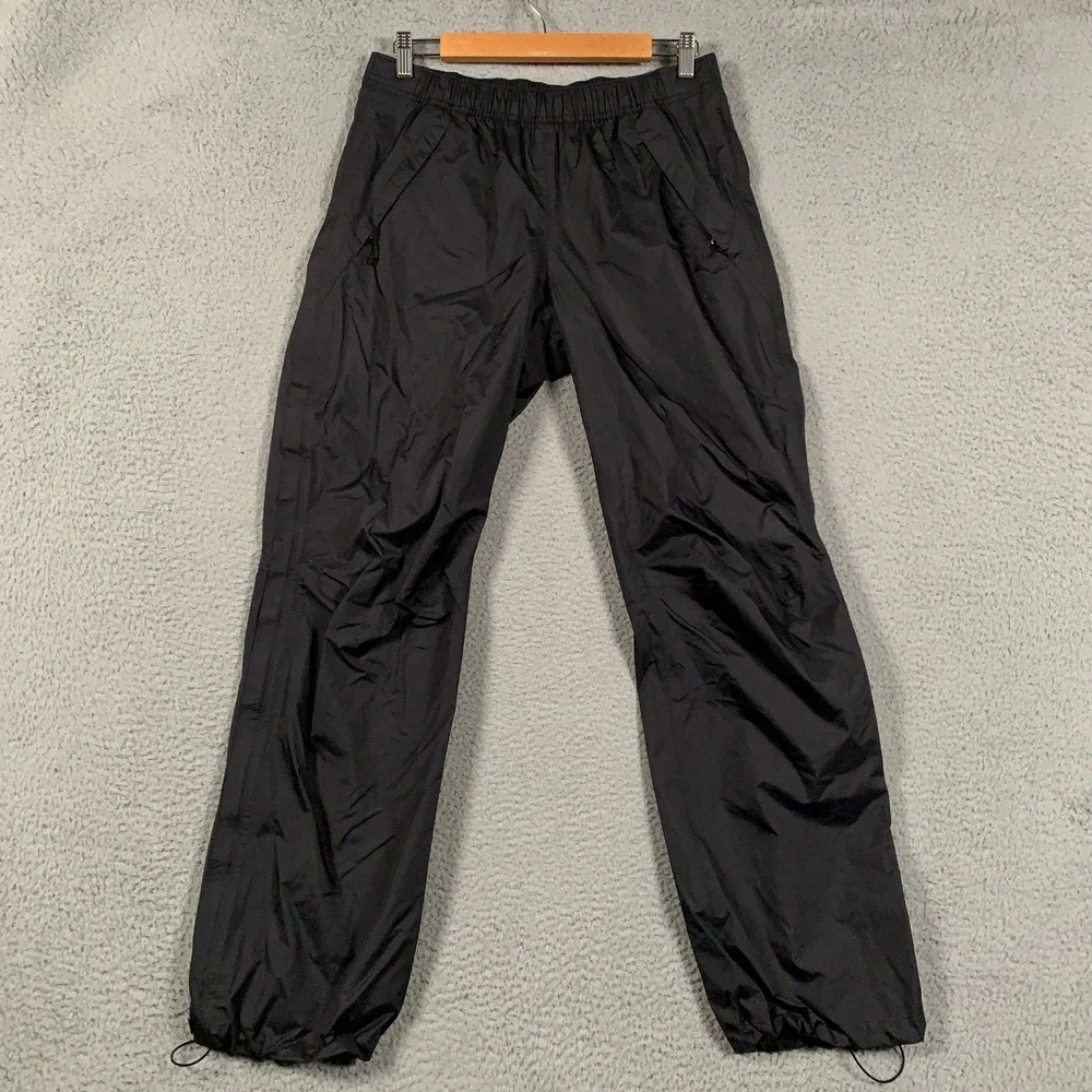 REI Co-op Essential Rain Pants Mens Medium Black Waterproof Hiking Ripstop Nylon