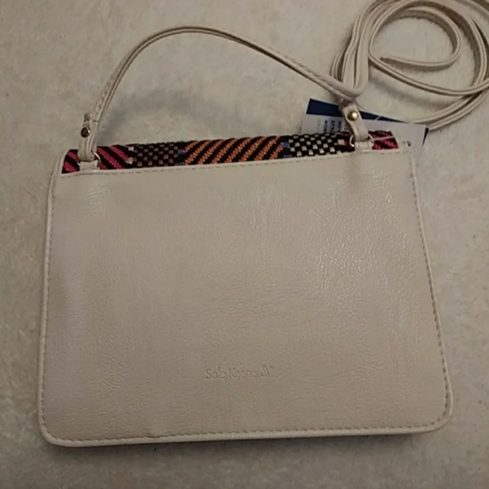 Cream & Straw Crossbody Wallet