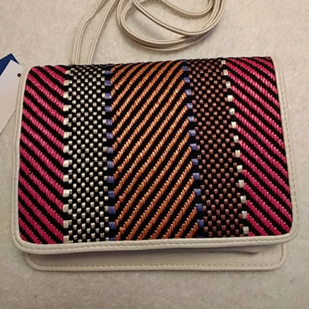 Cream & Straw Crossbody Wallet