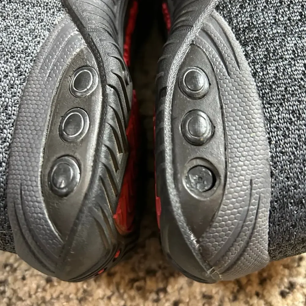 Therafit‎ Riley Ballet Flat Slip On Women Shoes Size 7.5 Grey Black Comfort Arch