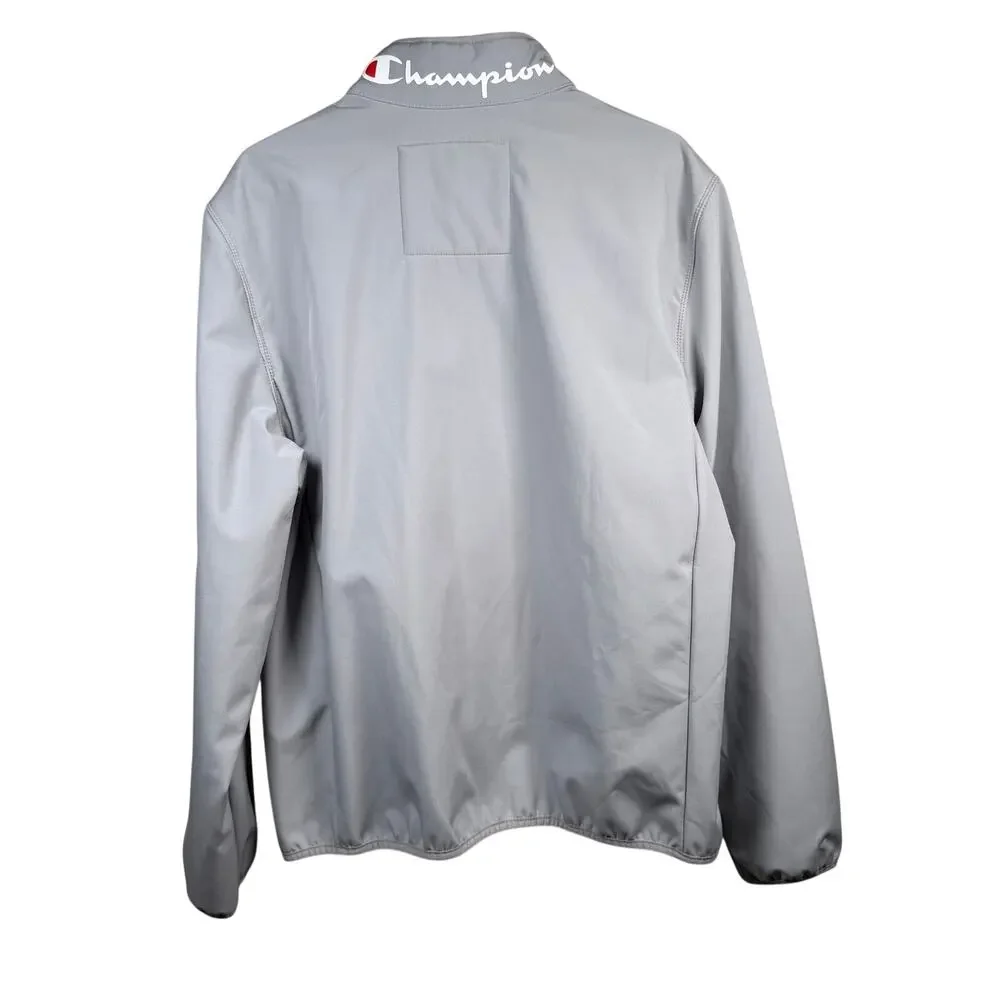 Champion Sport Shell Jacket Men's Medium Gray Water and Wind Resistant NWT