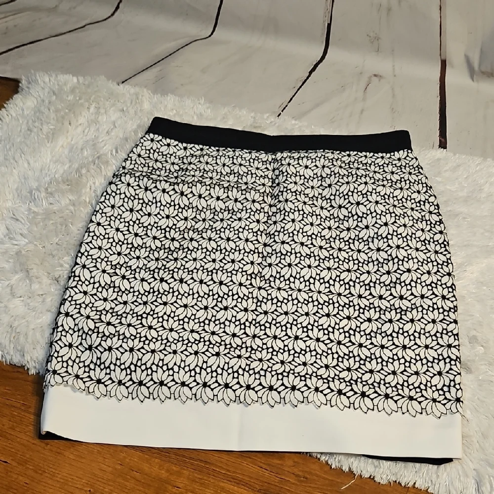 ANTONIO MELANI Black and White Mini‎ Pencil Skirt