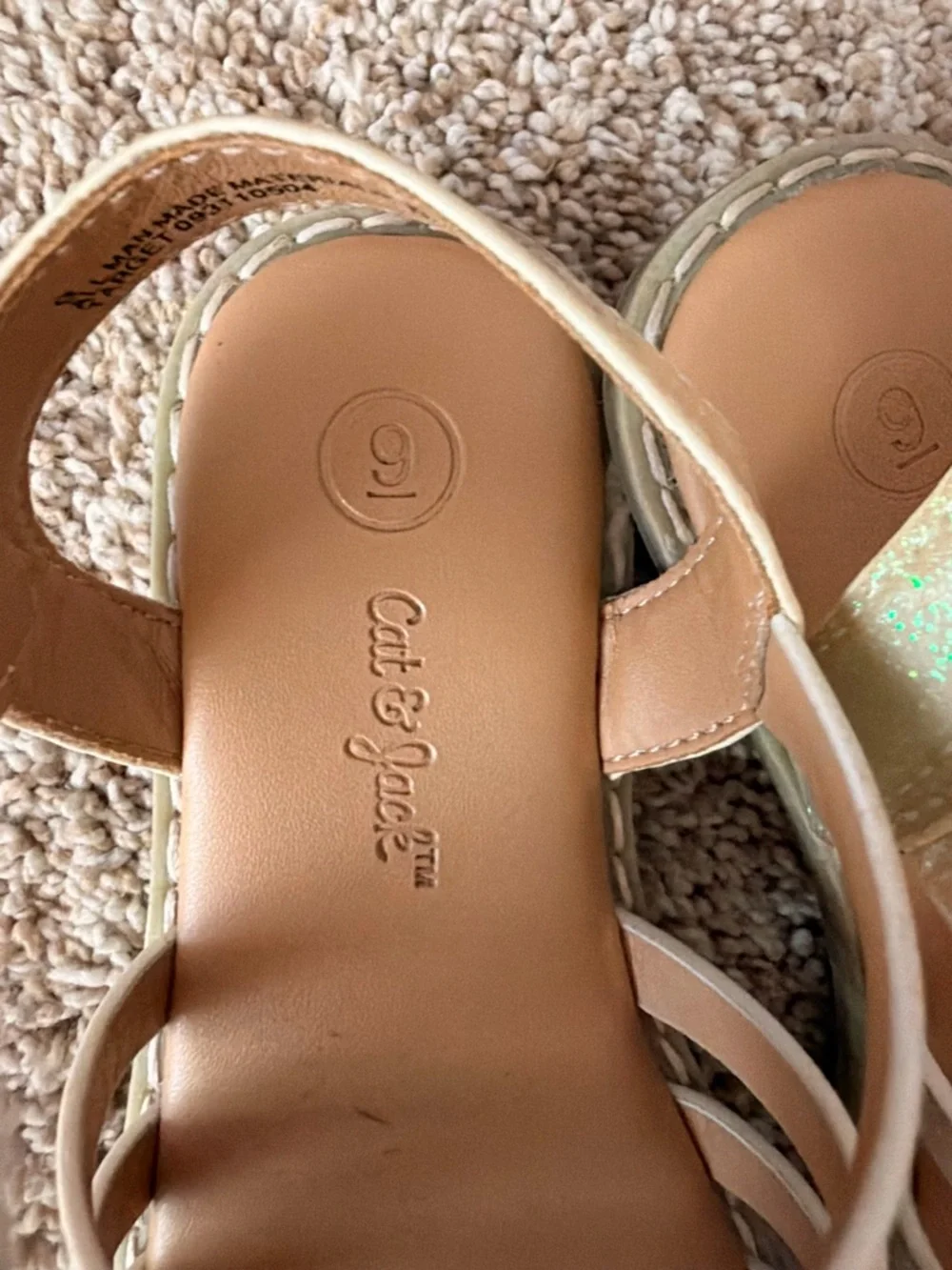 Cat & Jack glittery strappy