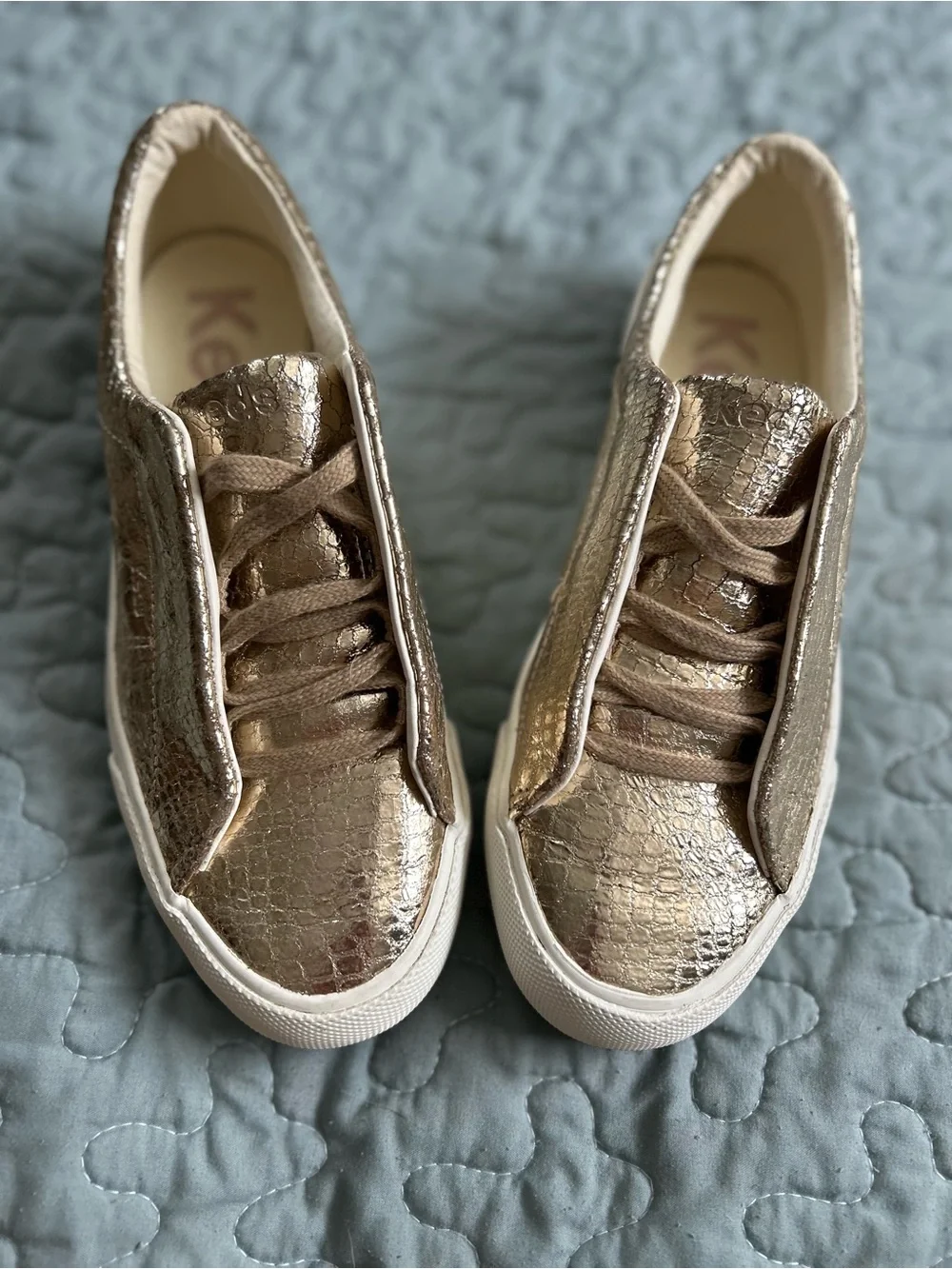 Keds metallic gold