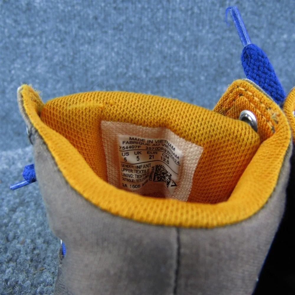 Converse Boys Sneaker Shoes Blue Fabric Lace Up Size‎ T 5 Medium