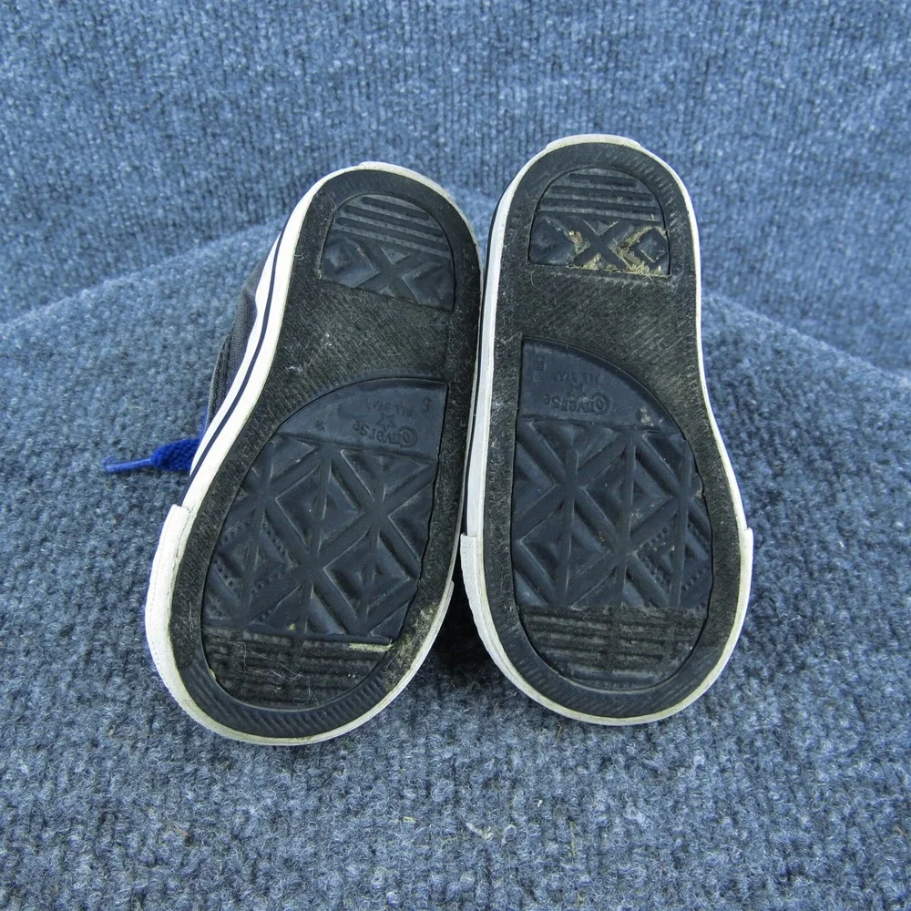 Converse Boys Sneaker Shoes Blue Fabric Lace Up Size‎ T 5 Medium