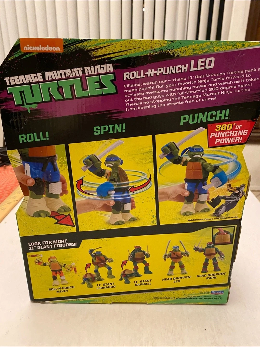 Nickelodeon Teenage Mutant Ninja Turtles Roll-N-Punch Leo - Blue & Green