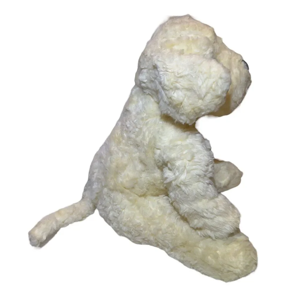 Kellytoy 12”‎ Ivory White Vintage 1970’s Plush Beanie Dog Stuffed Animal Toy