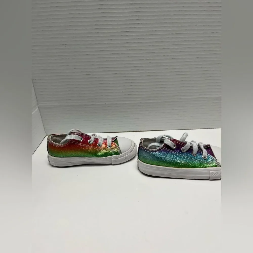 Converse All Star Rainbow Metallic‎ Glitter Sneakers –Size 7