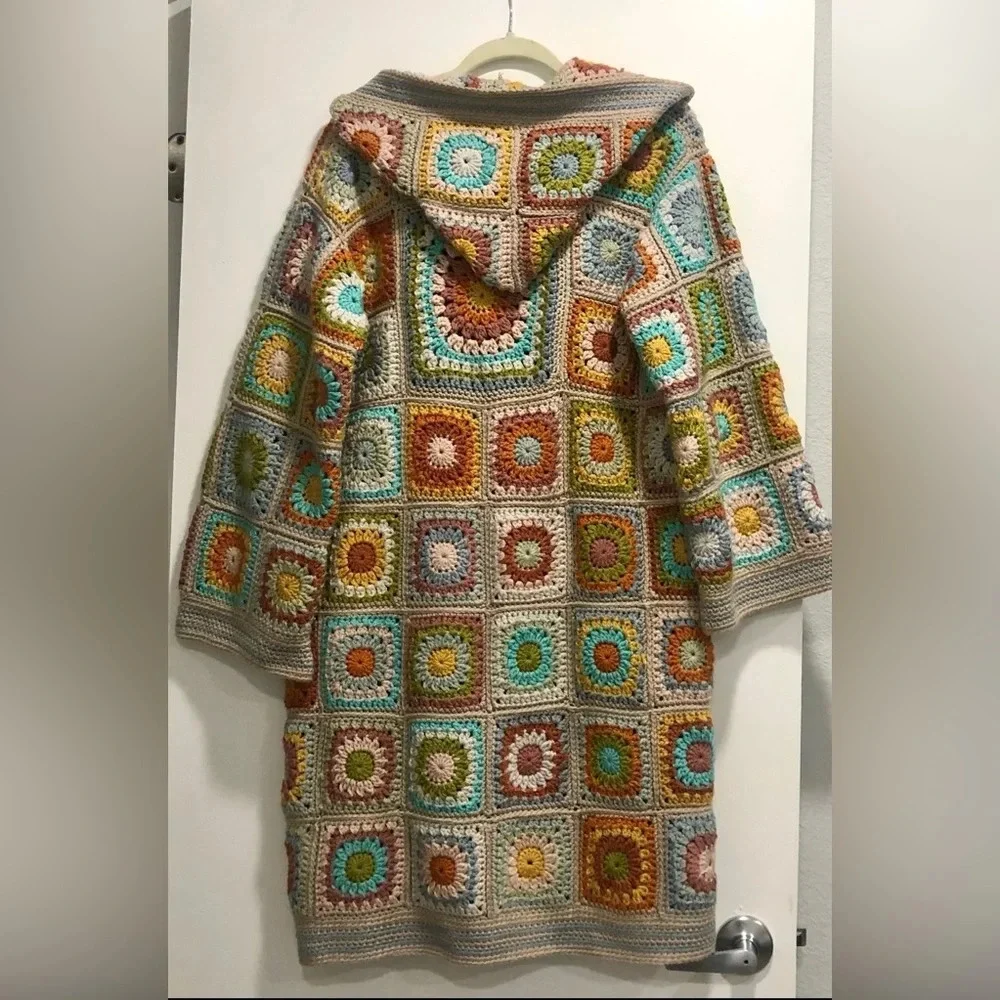 Handmade Crochet Jacket knee length