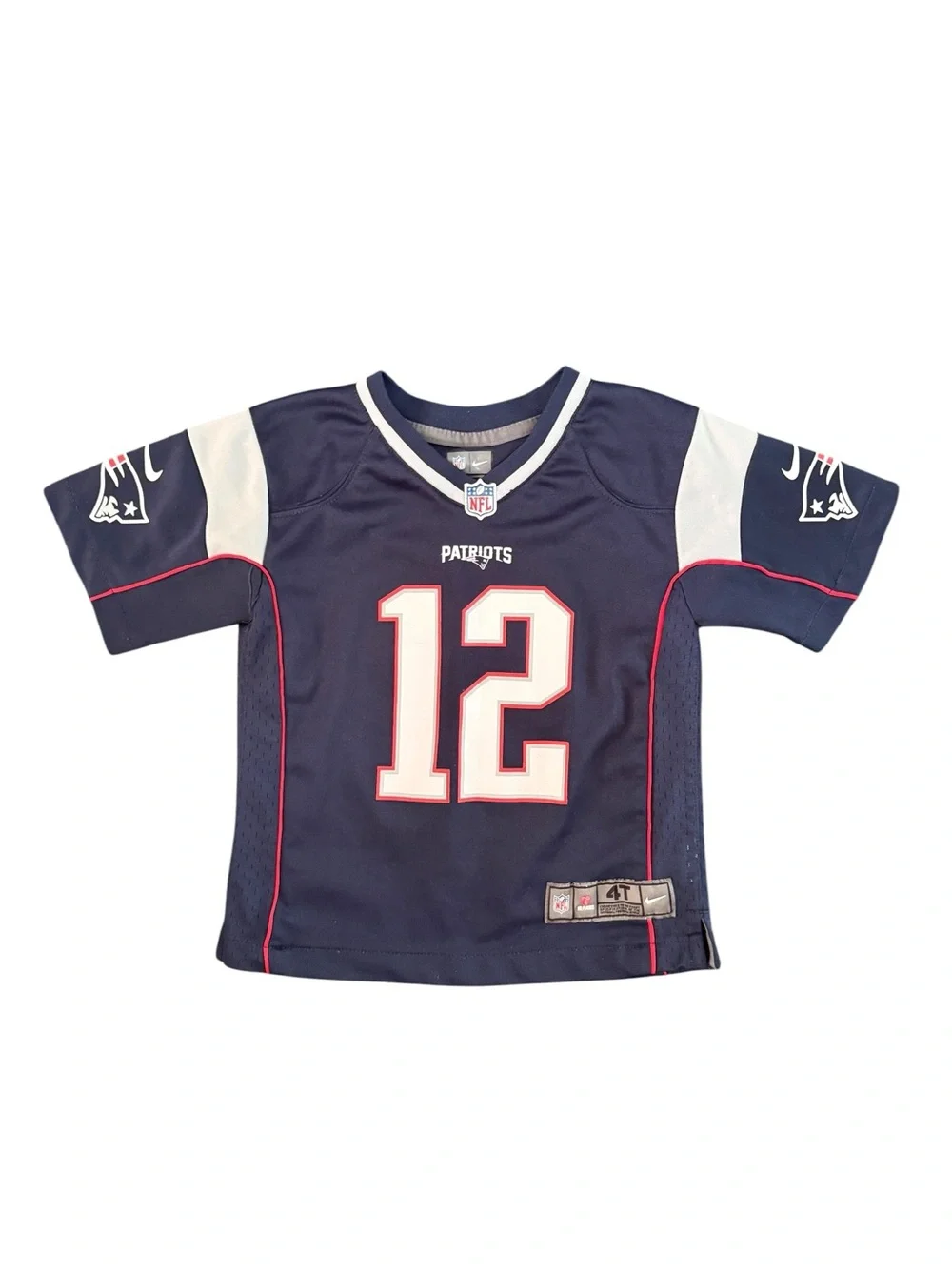 Nike New England Patriots #12 Tom Brady Football Jersey Youth Size 4T Unisex New