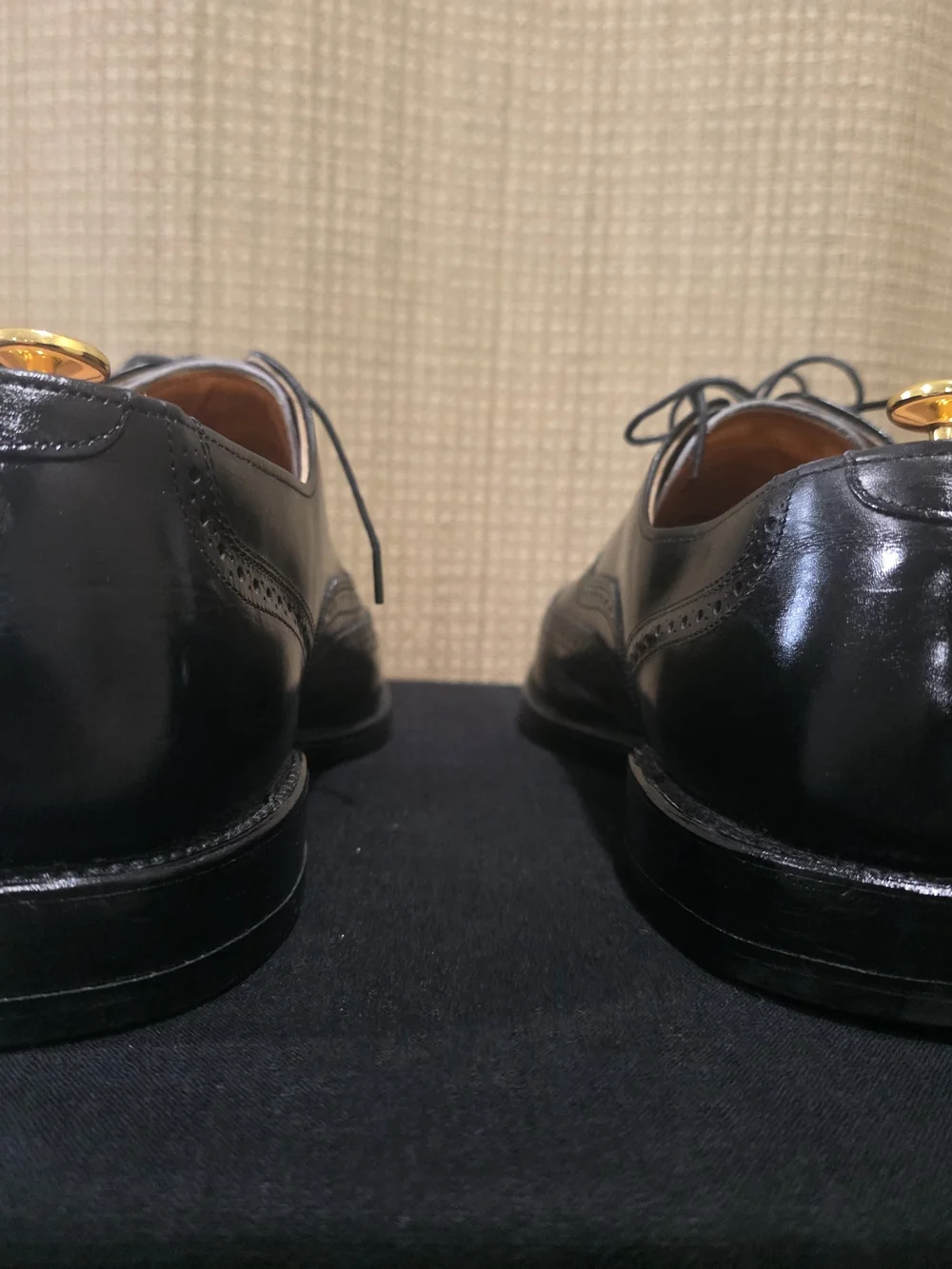Allen Edmonds Black Leather Wingtip Oxfords