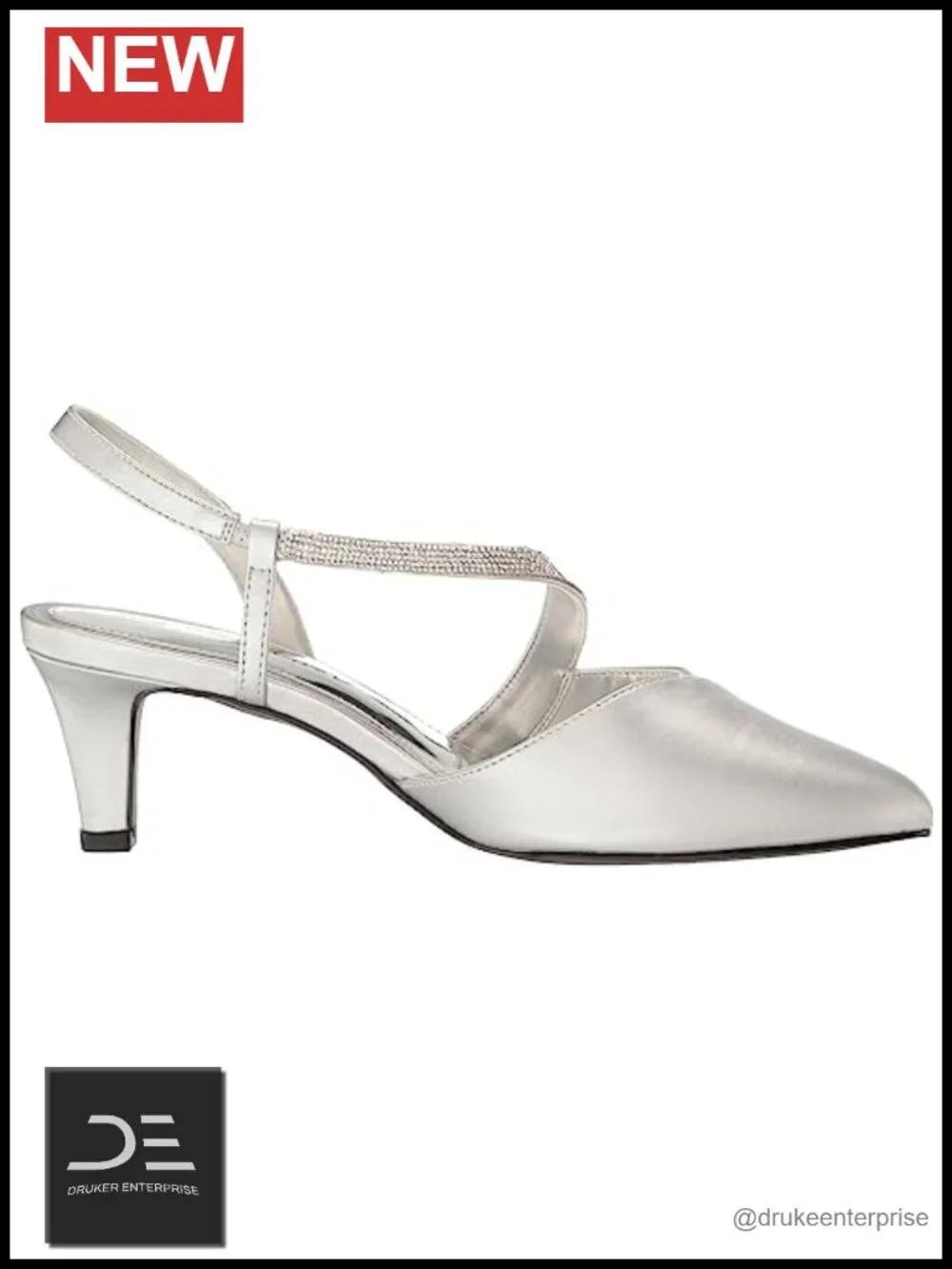 Women's Pointed Toe Block Heel Pumps with Padded Insole Slingback Evening Shoes