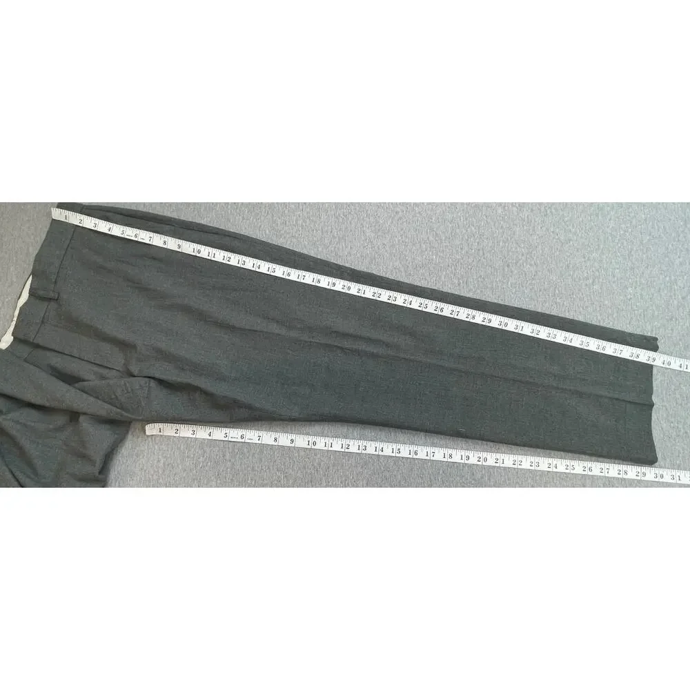 J Crew‎ Pants Mens 36 x 30 Gray 100% cotton Flat Front Thompson Tapered