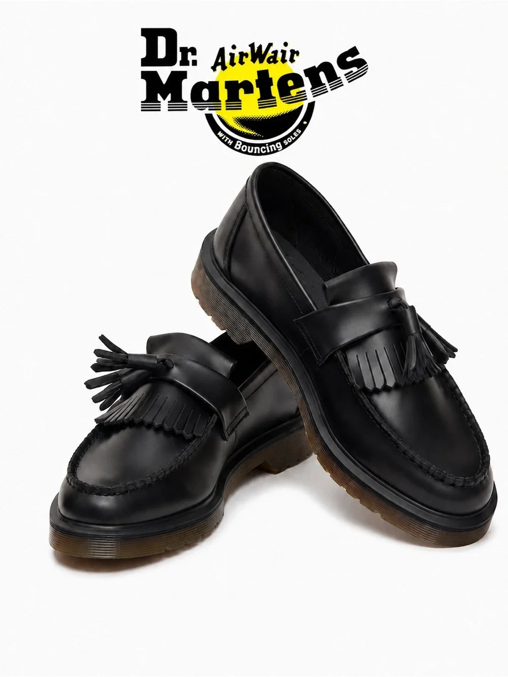 Dr. Martens Adrian Tassel Loafers Black Smooth Leather EU 37 US 6