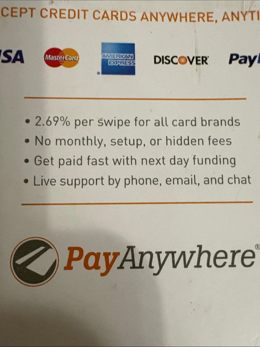 N/A accept credit