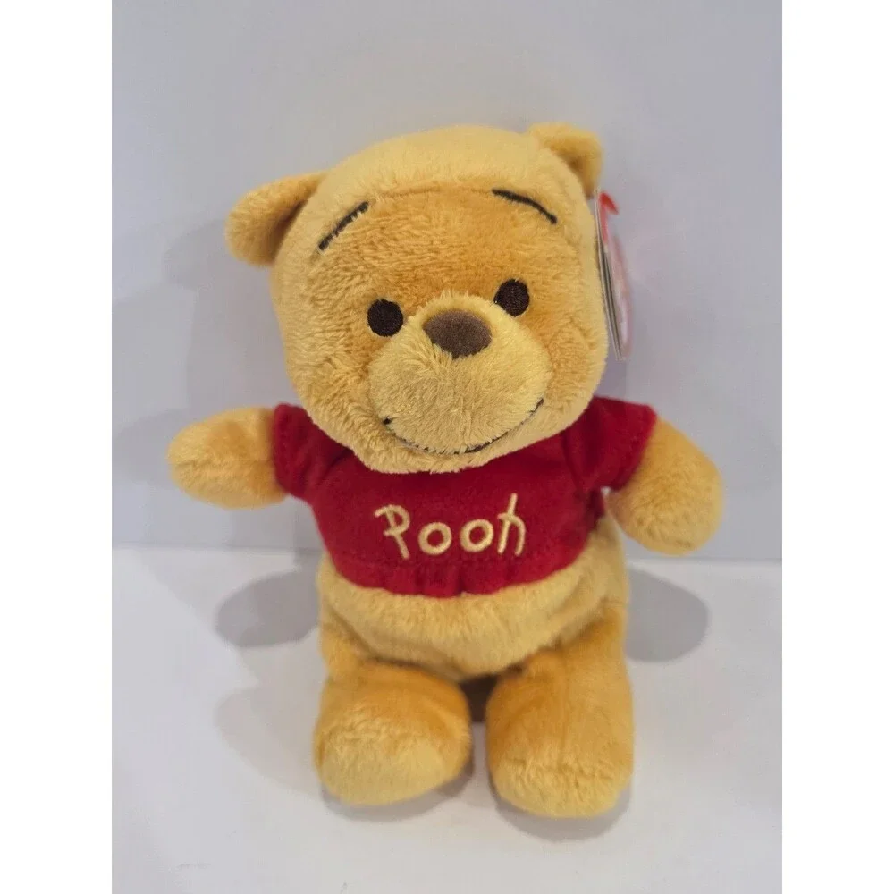 TY Beanie Babies Disney Winnie the Pooh Plush Bear 2013 Red Shirt With Tags