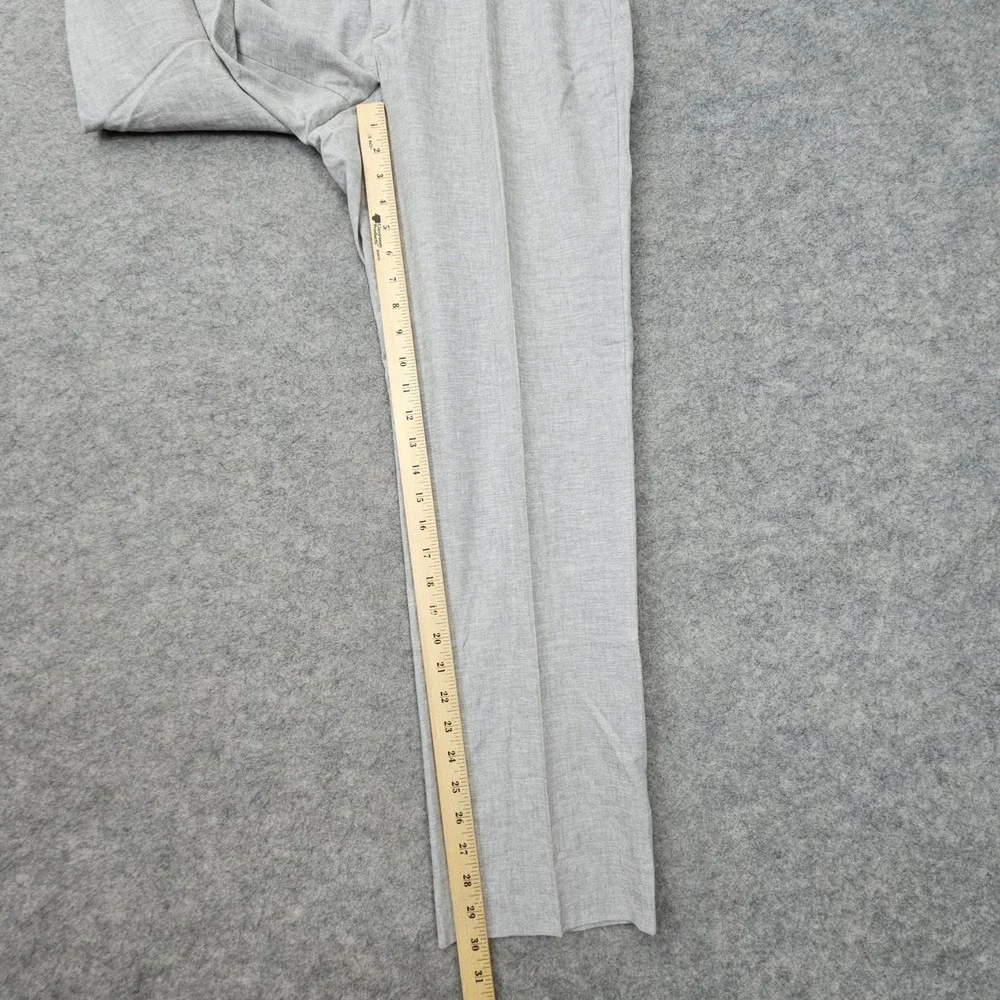 Joseph Abboud Dress Pants Men's 36x30 Light Grey Linen/Cotton Slim Fit Office