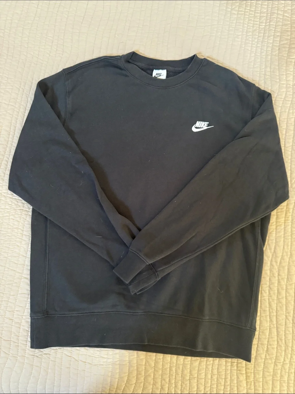 Nike Black Crewneck Sweatshirt with White Swoosh