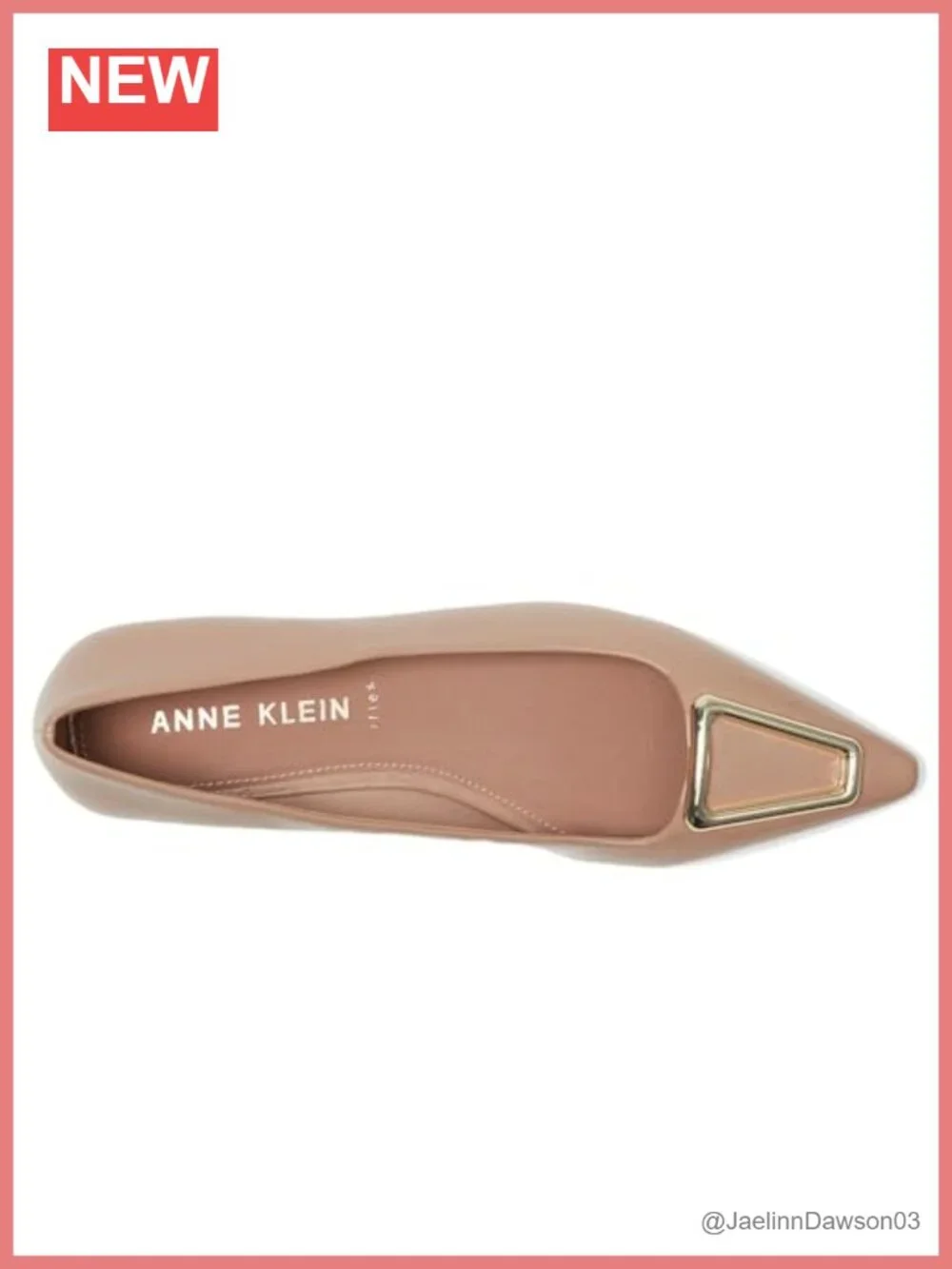 Anne Klein Cavina Loafers Women's Pointed Toe PU Slip-On Ballet Flats