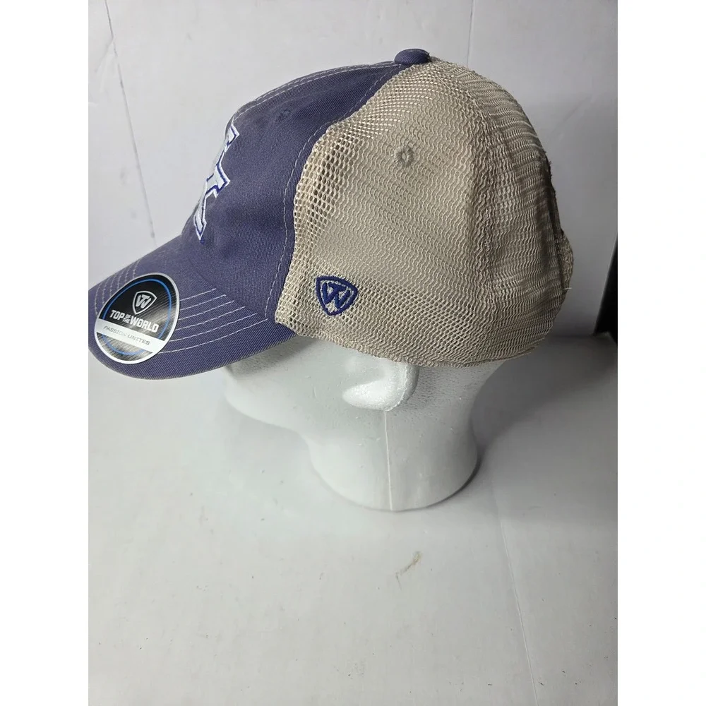 Top of the World Kentucky Wildcats Trucker Hat Navy Blue Cream Mesh Snapback Cap