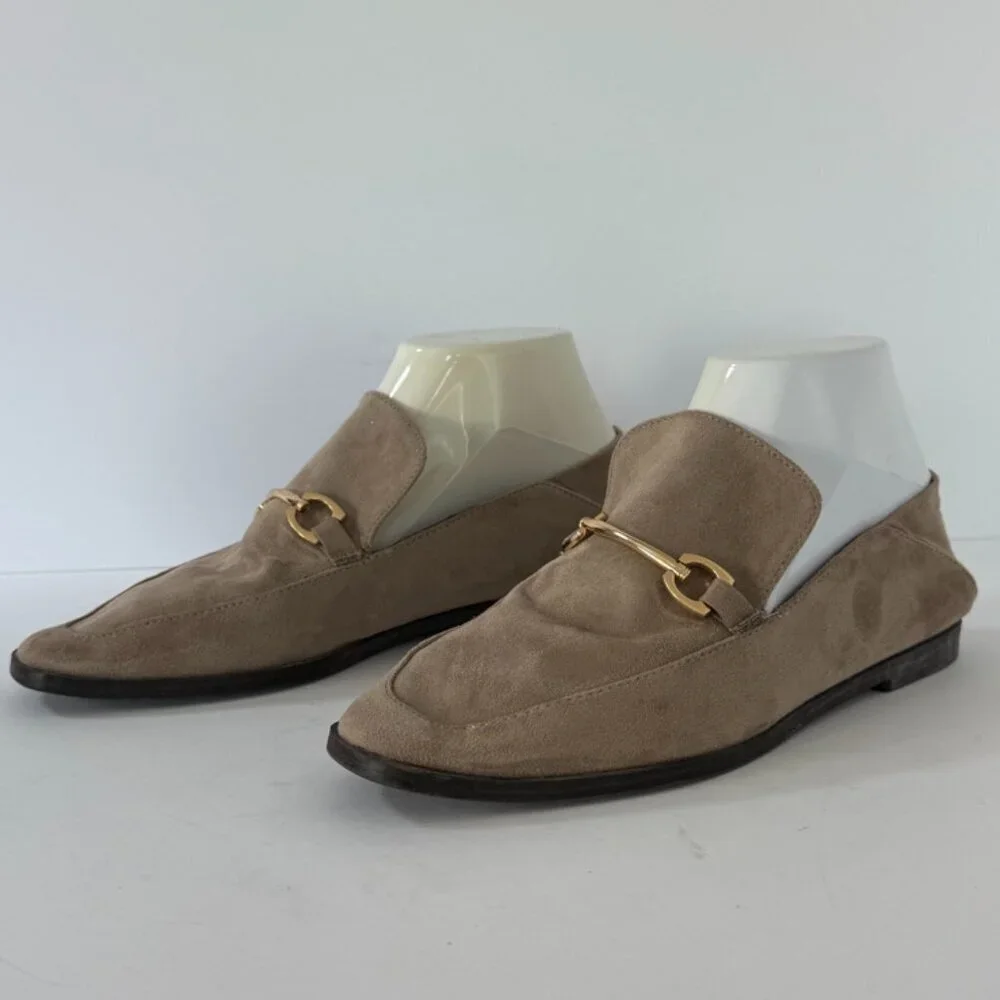 VINTAGE HAVANA Taupe Beige Polly Suede Loafers