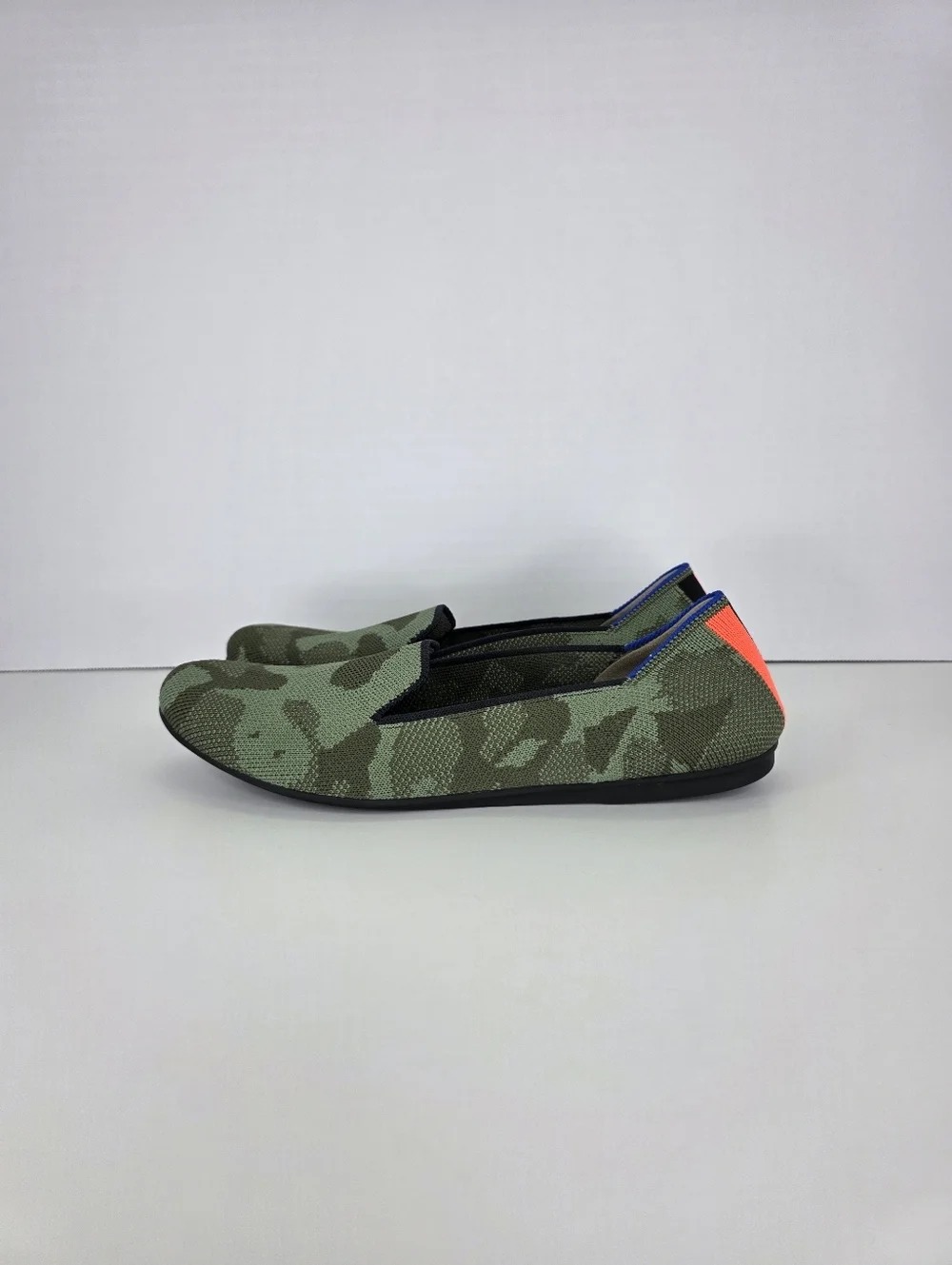 Rothy's The Loafer Flats Green Olive Camo Slip‎ On Women's Casual Shoes Size 7