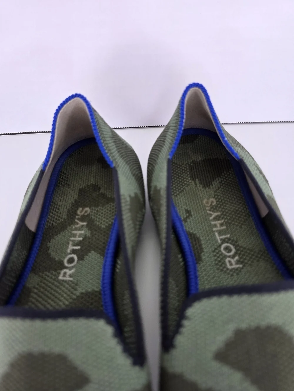 Rothy's The Loafer Flats Green Olive Camo Slip‎ On Women's Casual Shoes Size 7