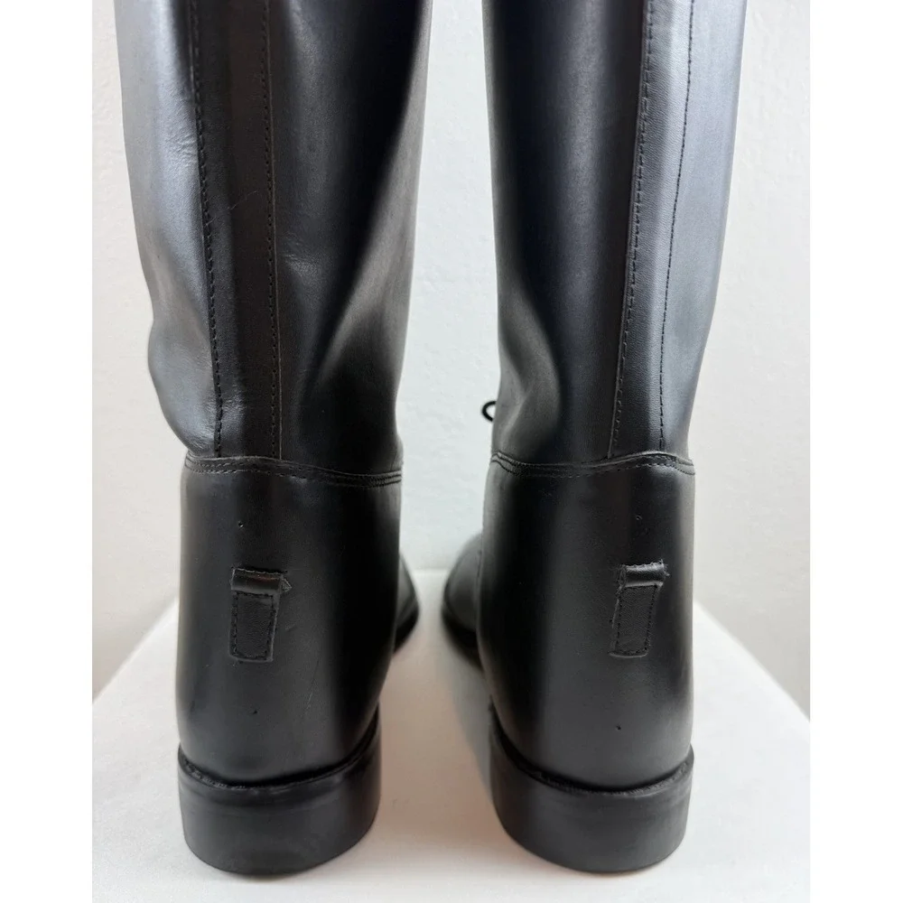 Vintage Amazonas Cavalier Womens Black Leather Riding Boots Sz 10.5M Equestrian