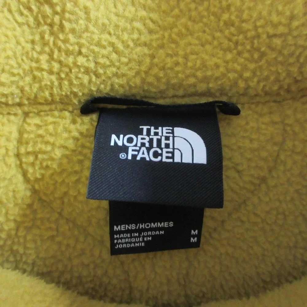 The North‎ Face Vest Mens Medium Yellow Royal Arch Fleece Outdoor Full Zip