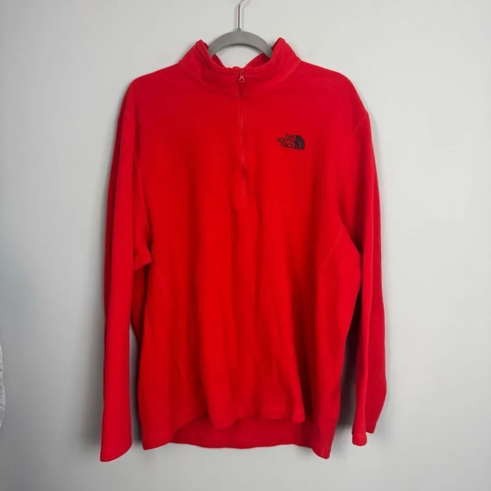 THE NORTH FACE | TKA 100 Orange Red Glacier 1/4 Zip Pullover Men’s Size XX-Large
