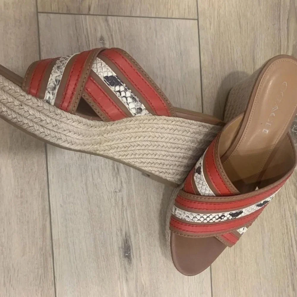Coach leather espadrille