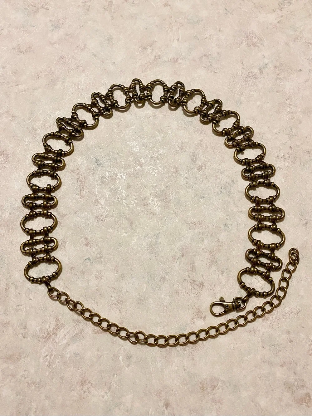 Vintage metal chain belt tuscan glam y2k