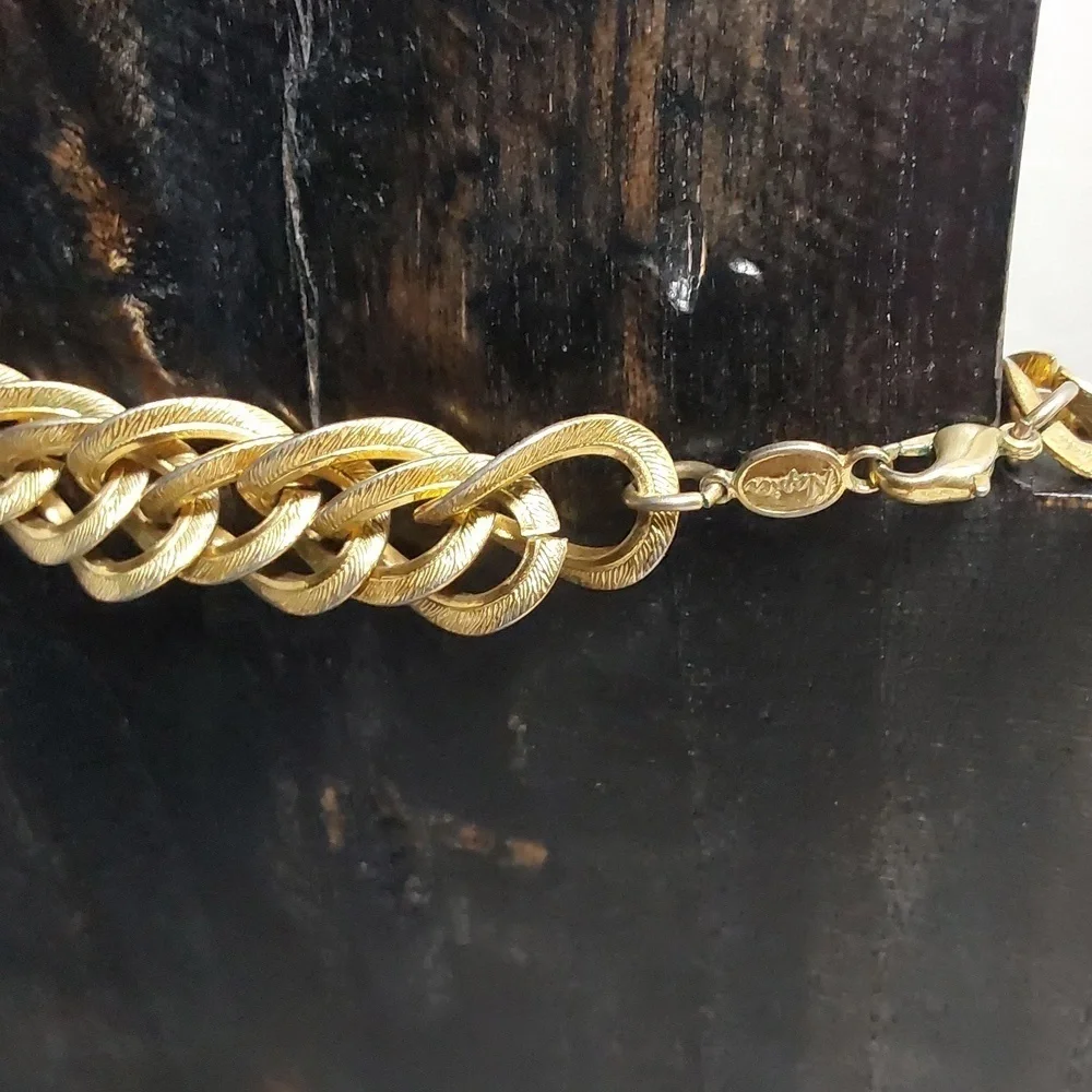 Napier VINTAGE YELLOW GOLD CUBAN CHAIN LINK‎ UNISEX NECKLACE