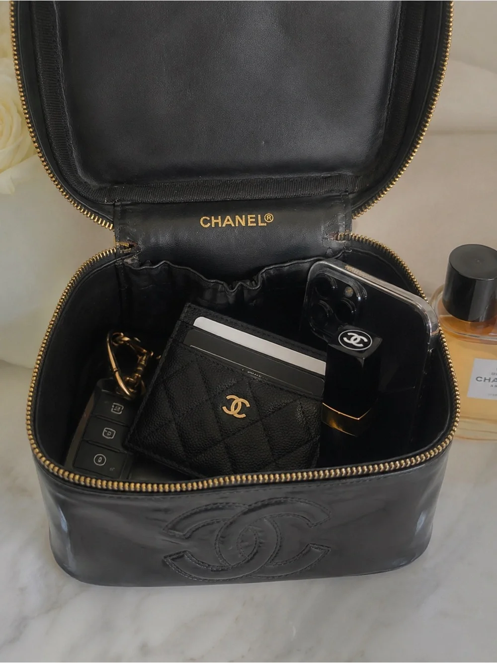 CHANEL patent leather