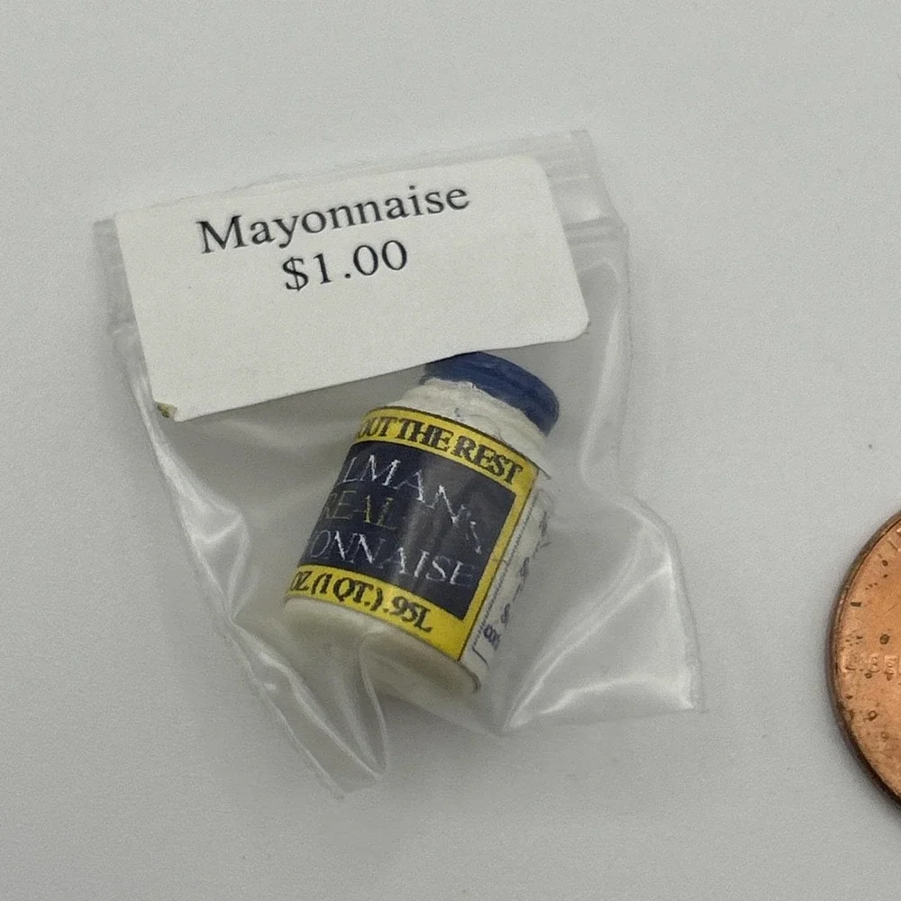 Handmade By Artist Miniature Dollhouse Food mayonnaise‎ 1:12