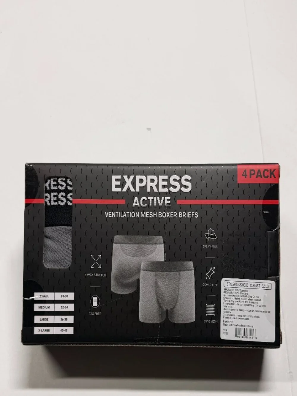 Express underwear performance