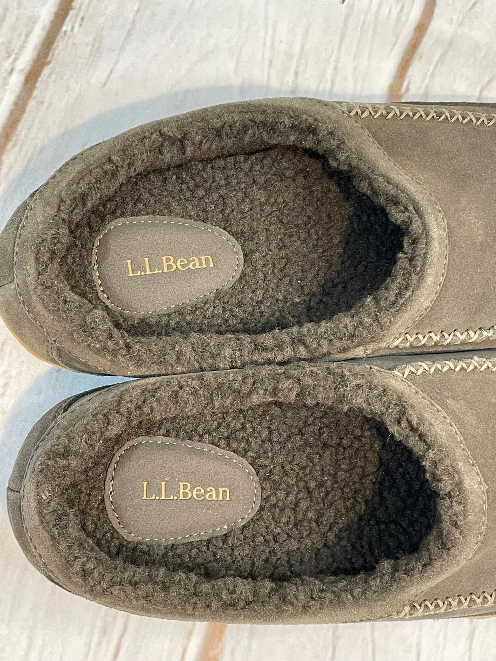 L.L. Bean grey suede
