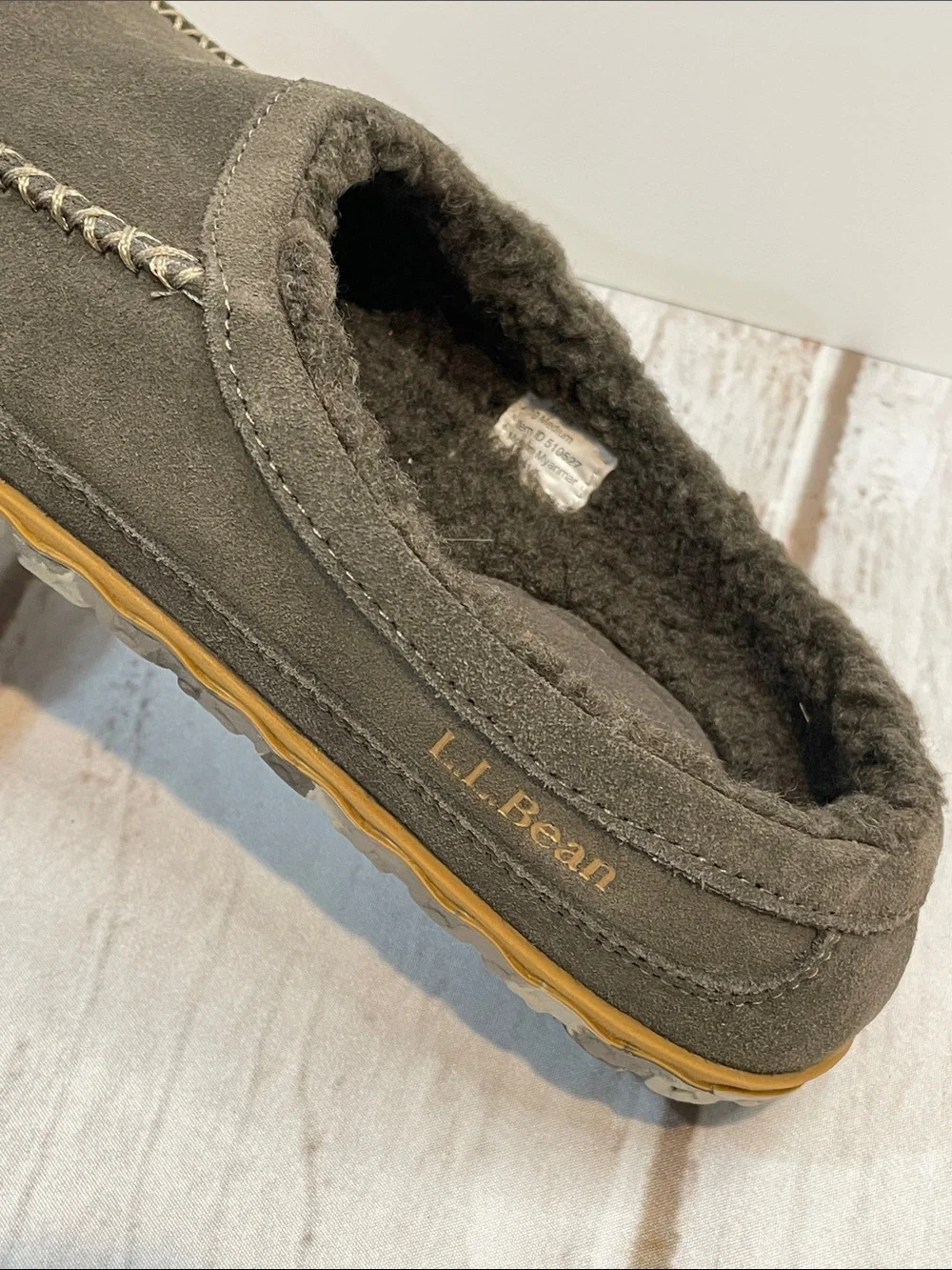 L.L. Bean grey suede