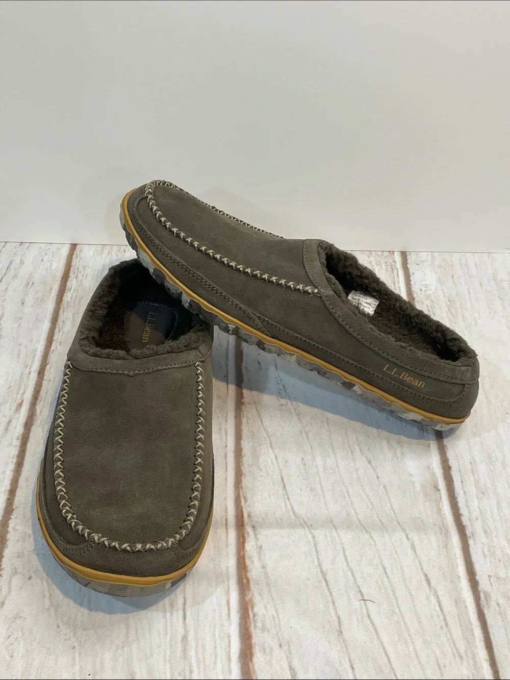 L.L. Bean grey suede